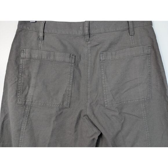 NWT Eileen Fisher Cotton Hemp Stretch Wide Leg Ankle Pant in Grove - Picture 6 of 8